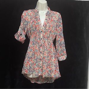 Weavers Button Up Women’s Size Medium Shirt with Tie in Back
